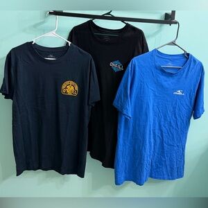 O'Neill Men's Black, Blue, and Navy T-Shirt Trio